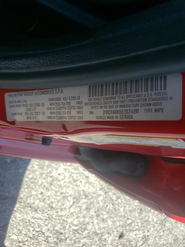 2014 FIAT 500L EASY ZFBCFABH5EZ024191