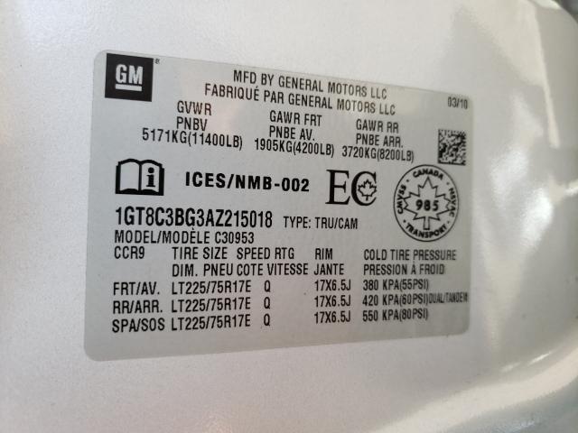 2010 GMC SIERRA C35 1GT8C3BG3AZ215018