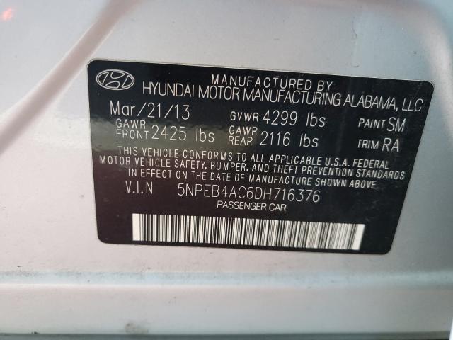 2013 HYUNDAI SONATA GLS 5NPEB4AC6DH716376