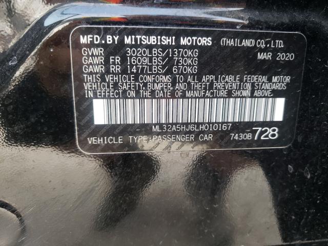 2020 MITSUBISHI MIRAGE LE ML32A5HJ6LH010167