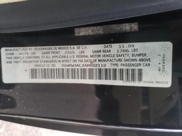 2010 VOLKSWAGEN NEW BEETLE 3VWRW3ALXAM002110
