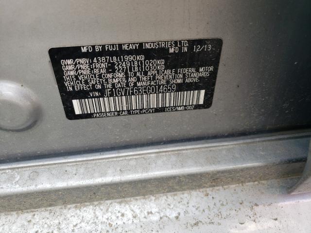 2014 SUBARU IMPREZA WR JF1GV7F63EG014659