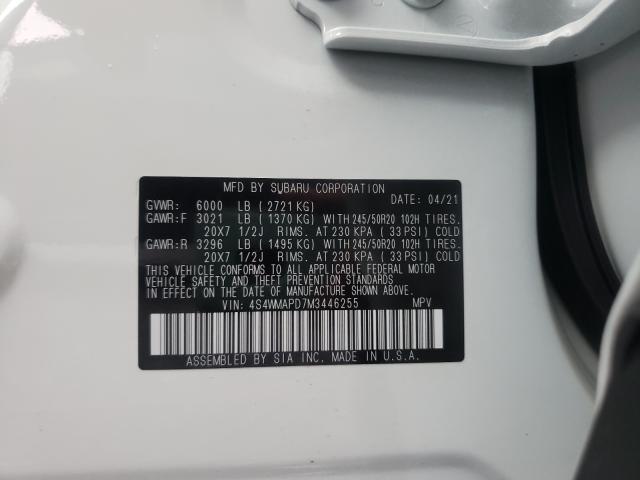 2021 SUBARU ASCENT LIM 4S4WMAPD7M3446255