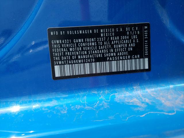 2019 VOLKSWAGEN GTI S 3VW6T7AU6KM012470