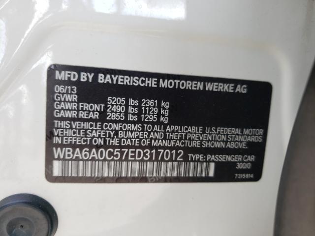 VIN WBA6A0C57ED317012 2014 BMW 6 Series, 640 I Gran... no.10