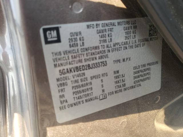 5GAKVBED2BJ333753 Buick Enclave Cx 2011. Фото: 9