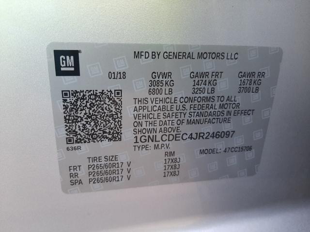 2018 CHEVROLET TAHOE POLI 1GNLCDEC4JR246097