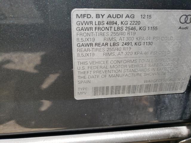 2016 AUDI Q3 PRESTIG WA1GFCFS0GR013614
