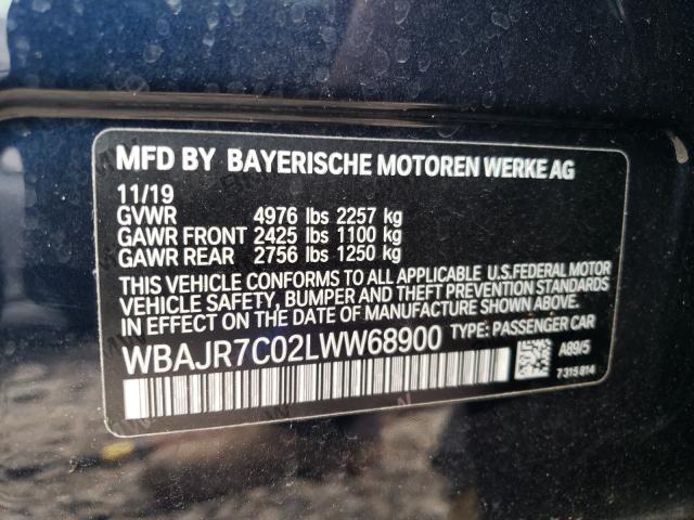 2020 BMW 530 XI WBAJR7C02LWW68900