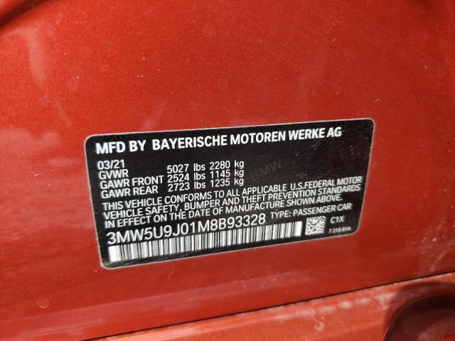 2021 BMW M340XI 3MW5U9J01M8B93328