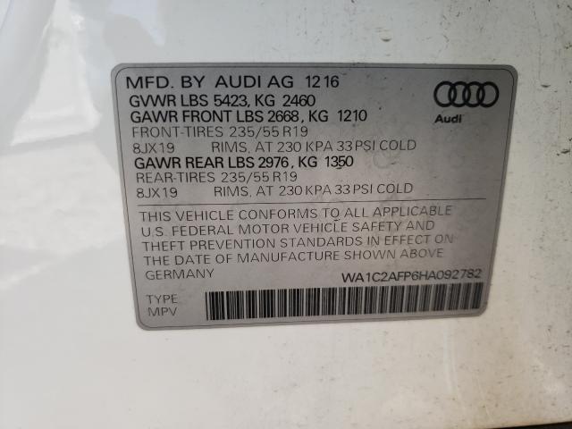 VIN WA1C2AFP6HA092782 2017 Audi Q5, Premium no.10