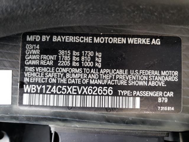 2014 BMW I3 REX WBY1Z4C5XEVX62656