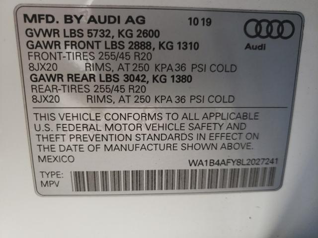 2020 AUDI SQ5 PREMIU WA1B4AFY8L2027241