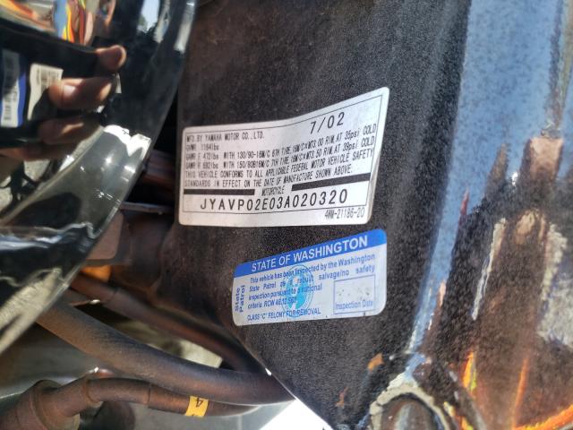 2003 YAMAHA XV1600 AS JYAVP02E03A020320