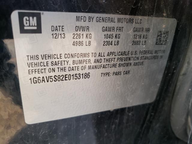 2014 CADILLAC CTS VSPORT 1G6AV5S82E0153186