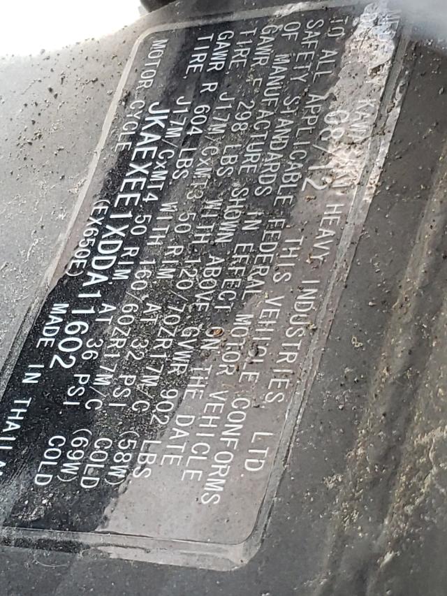 2013 KAWASAKI EX650 E JKAEXEE1XDDA11602