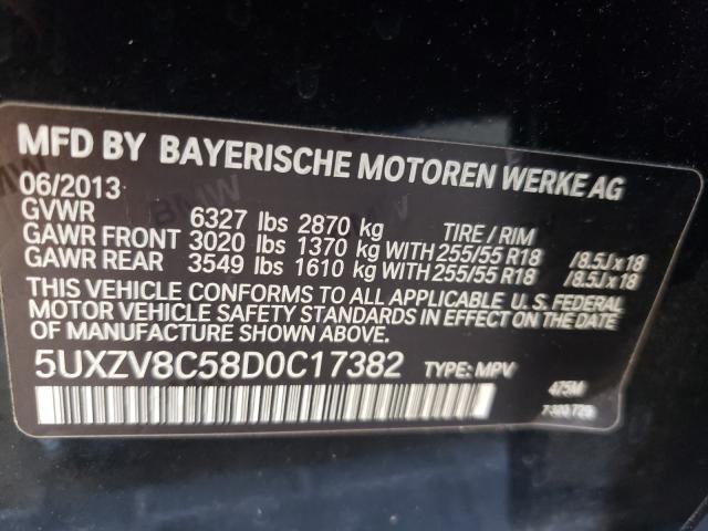 2013 BMW X5 XDRIVE5 5UXZV8C58D0C17382