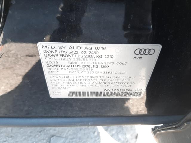 VIN WA1L2AFP3HA027632 2017 Audi Q5, Premium Plus no.10