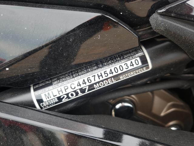 2017 HONDA CBR500 R MLHPC4467H5400340