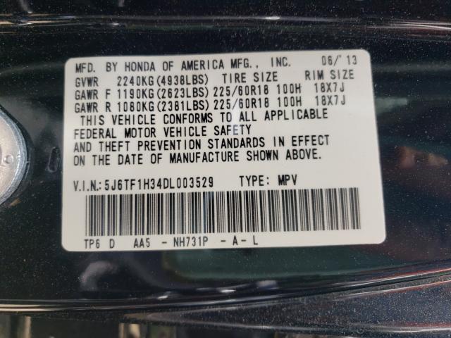 2013 HONDA CROSSTOUR 5J6TF1H34DL003529