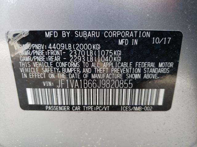 2018 SUBARU WRX JF1VA1B66J9820855