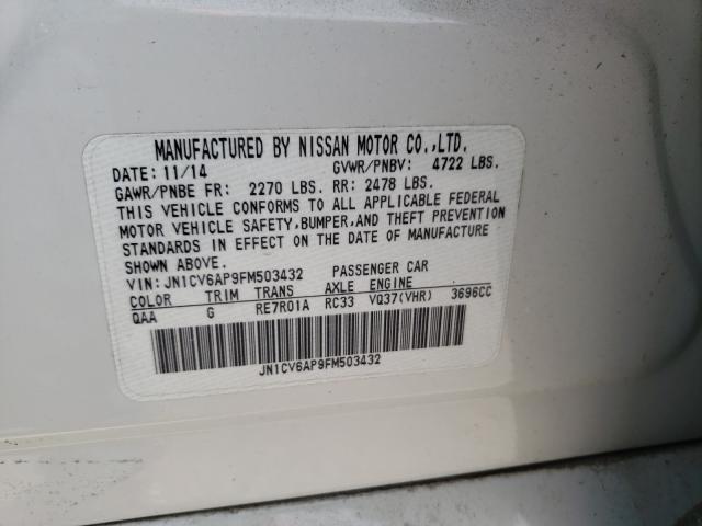 2015 INFINITI Q40 JN1CV6AP9FM503432