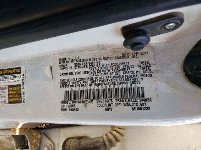 2011 MITSUBISHI ENDEAVOR L 4A4JN2ASXBE026864
