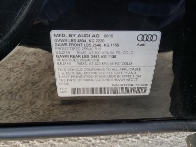 2016 AUDI Q3 PRESTIG WA1GFCFS3GR003546