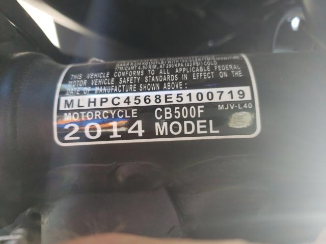 2014 HONDA CB500 F MLHPC4568E5100719
