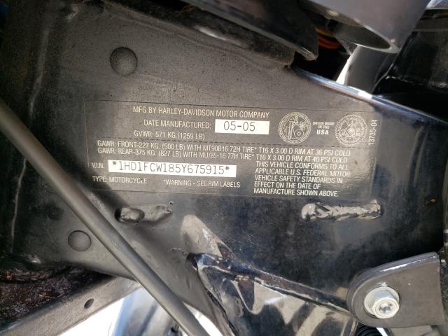 2005 HARLEY-DAVIDSON FLHTCUI 1HD1FCW185Y675915
