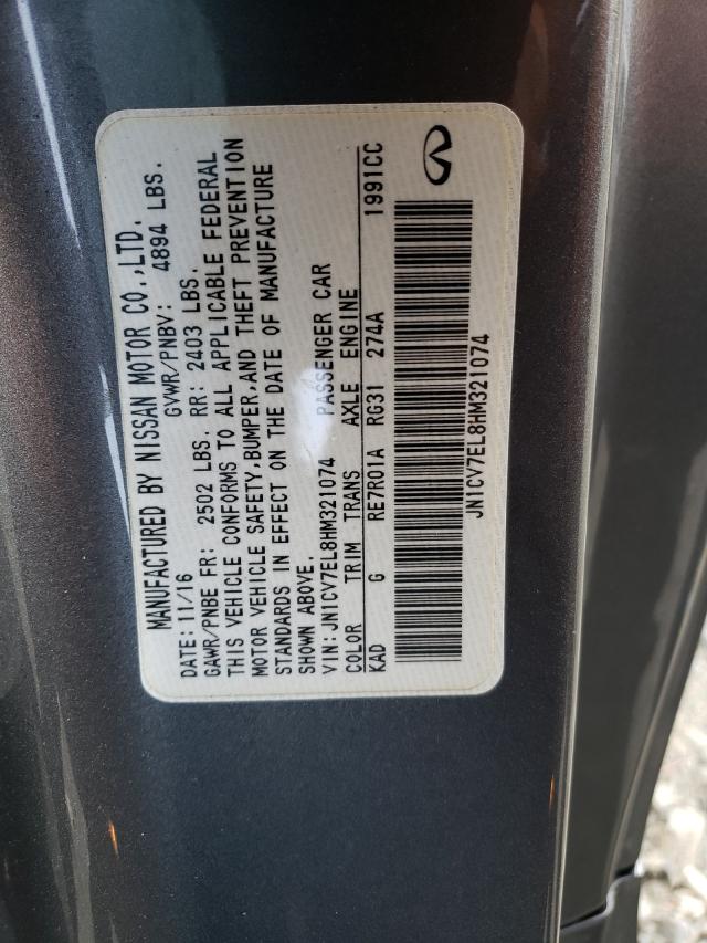 2017 INFINITI Q60 BASE JN1CV7EL8HM321074