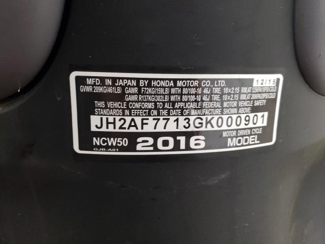 2016 HONDA NCW50 JH2AF7713GK000901