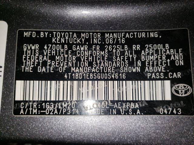 2016 TOYOTA AVALON HYB 4T1BD1EB5GU054616