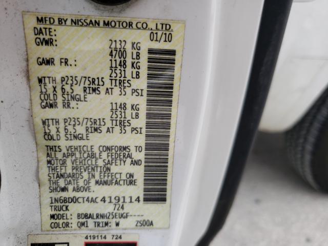 2010 NISSAN FRONTIER K 1N6BD0CT4AC419114