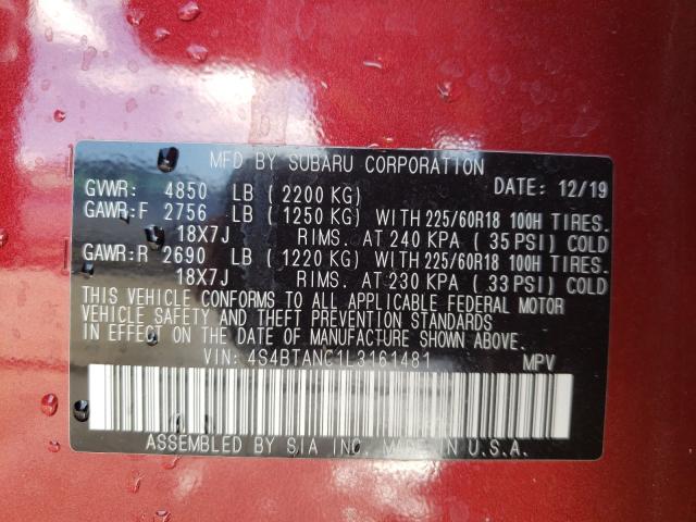 2020 SUBARU OUTBACK LI 4S4BTANC1L3161481