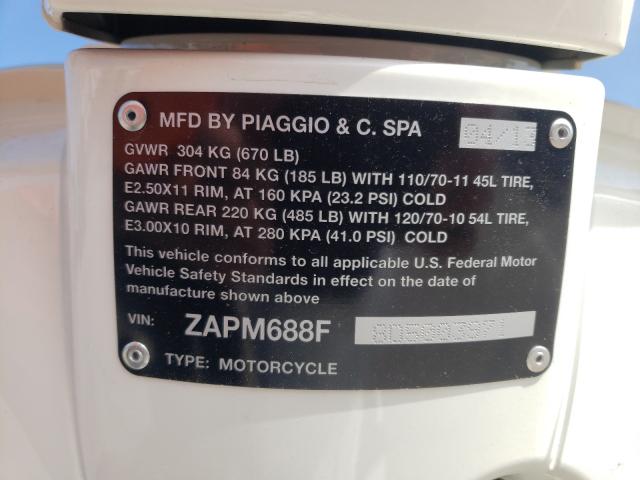 2013 VESPA LX 150IE ZAPM688F8D5003971