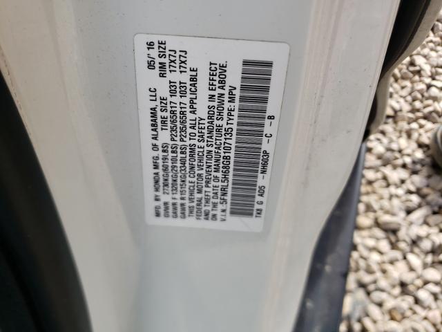 2016 HONDA ODYSSEY 5FNRL5H68GB107135