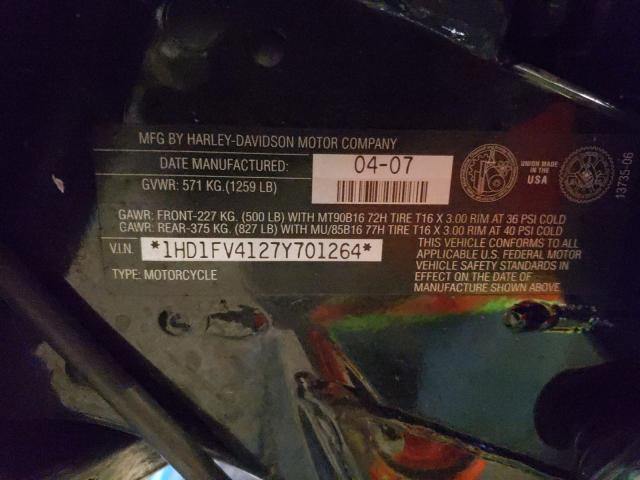 2007 HARLEY-DAVIDSON FLHT 1HD1FV4127Y701264