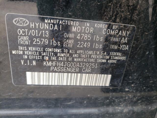 2013 HYUNDAI AZERA GLS KMHFH4JG0DA329251