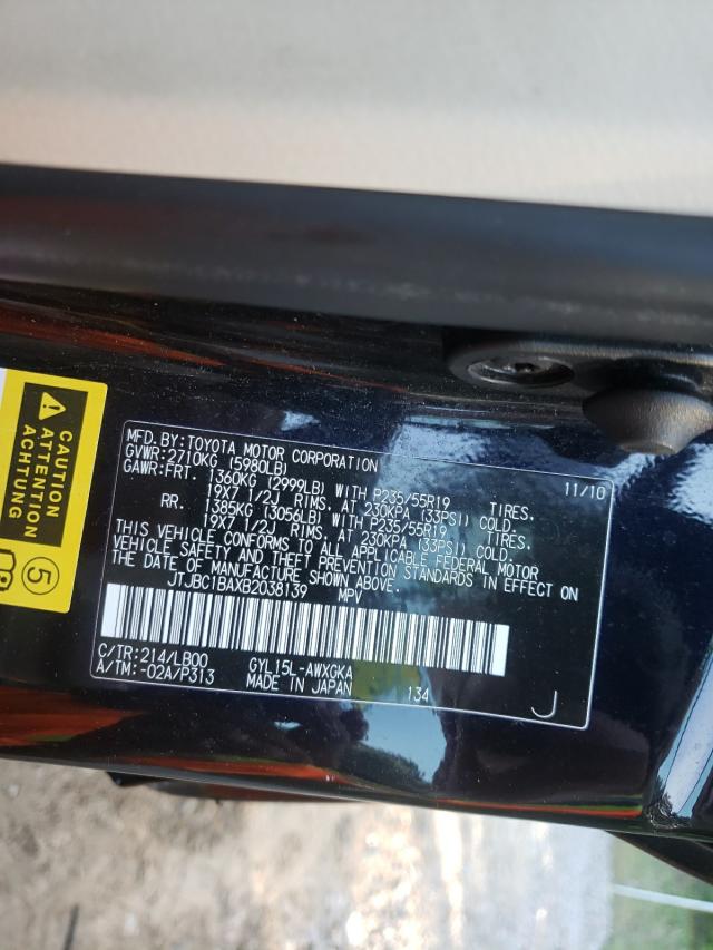 2011 LEXUS RX 450 JTJBC1BAXB2038139