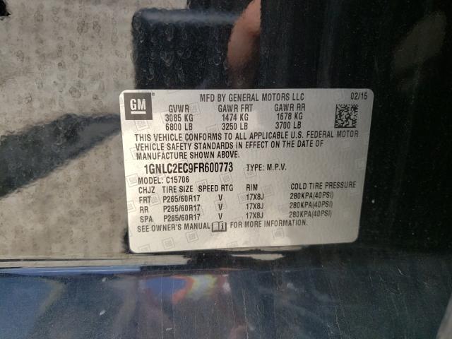 2015 CHEVROLET TAHOE POLI 1GNLC2EC9FR600773