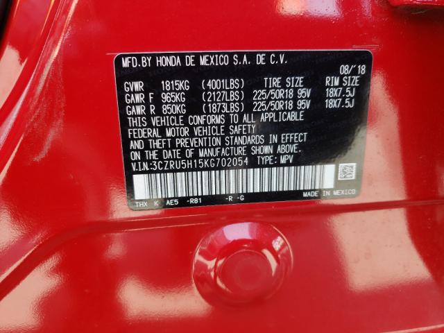 2019 HONDA HR-V SPORT 3CZRU5H15KG702054