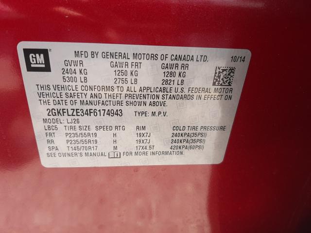 2015 GMC TERRAIN DE 2GKFLZE34F6174943