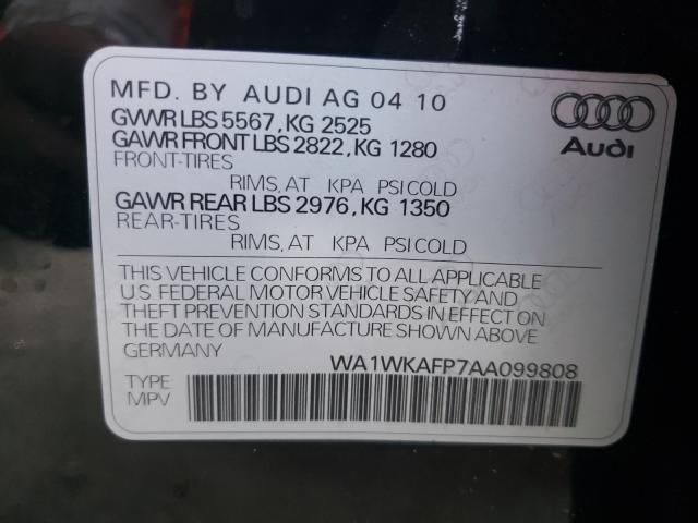 2010 AUDI Q5 PRESTIG WA1WKAFP7AA099808