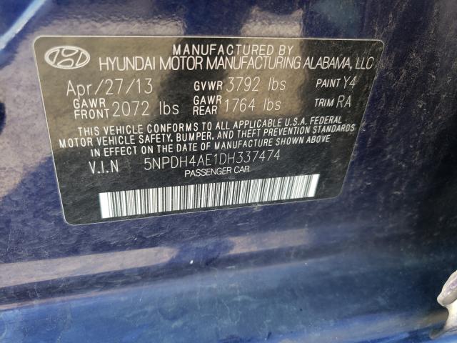 2013 HYUNDAI ELANTRA/GL 5NPDH4AE1DH337474