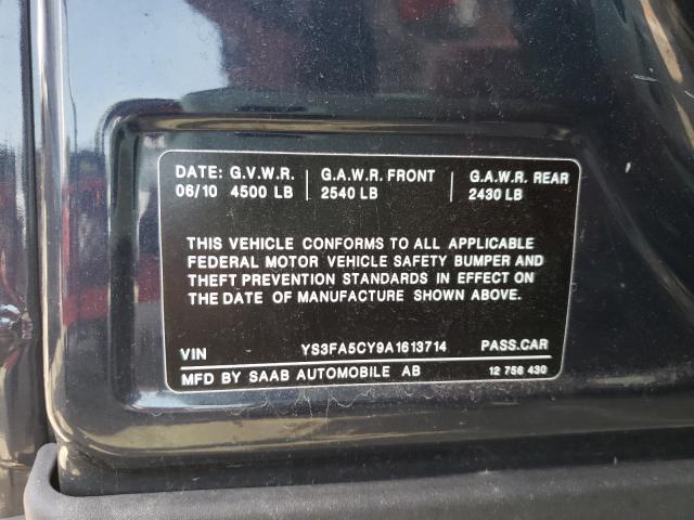 2010 SAAB 9-3 YS3FA5CY9A1613714