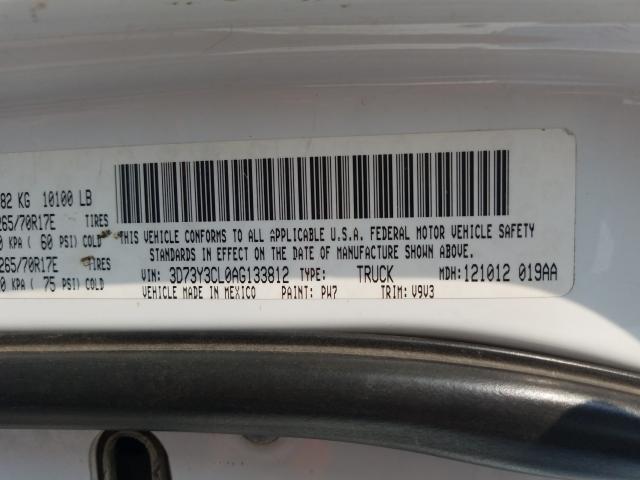 2010 DODGE RAM 3500 3D73Y3CL0AG133812