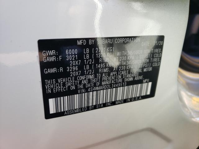 2020 SUBARU ASCENT TOU 4S4WMARD2L3449513