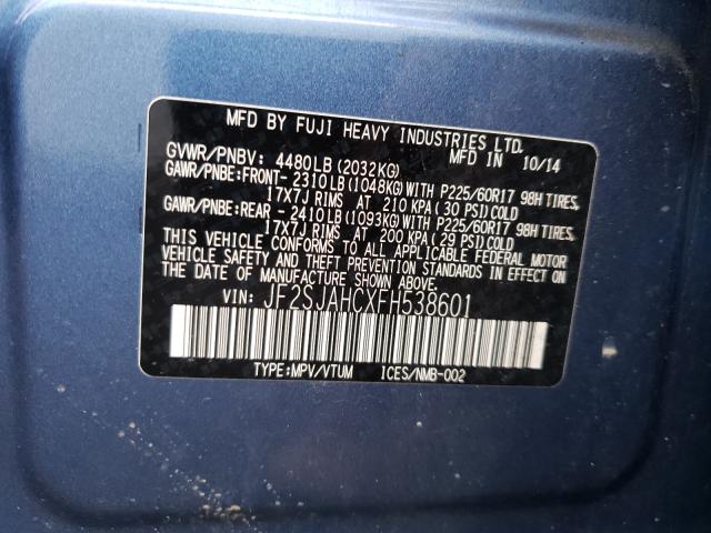 2015 SUBARU FORESTER JF2SJAHCXFH538601