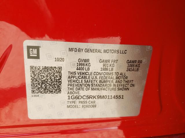 2021 CADILLAC CT4 SPORT 1G6DC5RK9M0114551